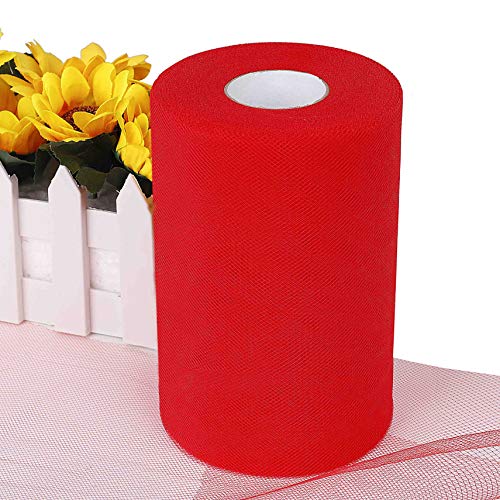 QIMEI-SHOP Rollos de Tul 15cm x 91m Bobina de Tul para Tutú Falda Boda Cumpleaños Fiesta Manualidades DIY