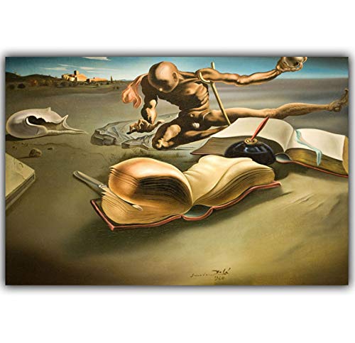 QINGRENJIE Wall Art Picture Poster Famoso Pintor Obra de Arte Surrealismo Pintura Abstracta Elefante Arte Carteles Antiguos Fotos Decoración del hogar 50X75Cm Sin Marco