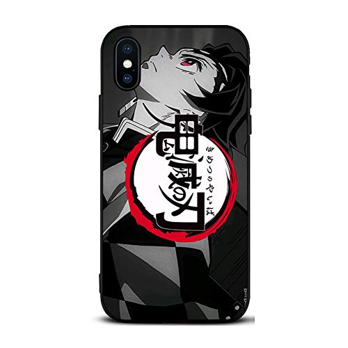 QKCX Caso para el iPhone 7/8/7 más / 8 más/iphoneX, Demon Slayer Kimetsu No Yaiba Animado de Manga Comic Nueva Cubierta de TPU (11/11 iPhone Pro/Pro 11 MAX),A,iPhone 7 Plus