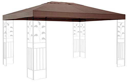 QUICK STAR Techo de Repuesto para cenador de 3 x 4 m Gazebo Marrón-Gris QUICK STAR Techo de Repuesto para cenador de 3 x 4 m Gazebo Marrón-Gris