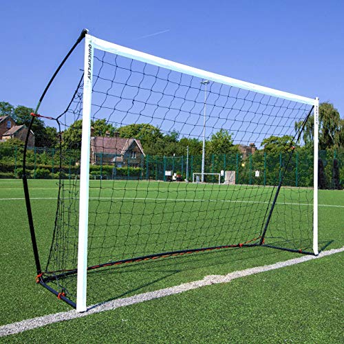 QuickPlay Sport QuickPlay Kickster Academy 16' x 7' Football Goal - Portería de fútbol (jardín, portátil), Color Negro, Blanco