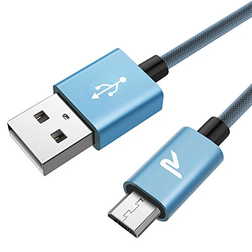 RAMPOW Cable Micro USB Cable Android 2M (Azul)