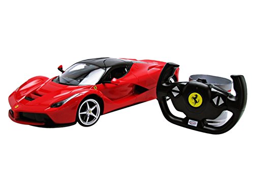 Rastar 50100 - Coche Ferrari con control de remoto, 1/14 Escala, rojo o amarillo, surtido