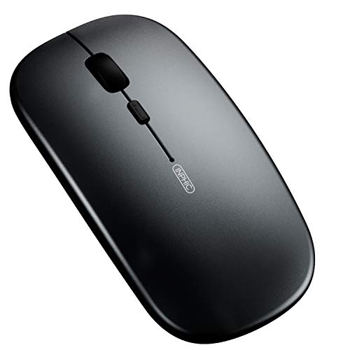 Ratón Bluetooth, Ratón inalámbrico Bluetooth recargable silencioso de tres modos (BT5.0/ 3.0 + 2.4G inalámbrico), Ratón de viaje portátil 1600DPI para computadora portátil, Android, Windows MacBook Ratón Bluetooth, Ratón inalámbrico Bluetooth recargable silencioso de tres modos (BT5.0/ 3.0 + 2.4G inalámbrico), Ratón de viaje portátil 1600DPI para computadora portátil, Android, Windows MacBook