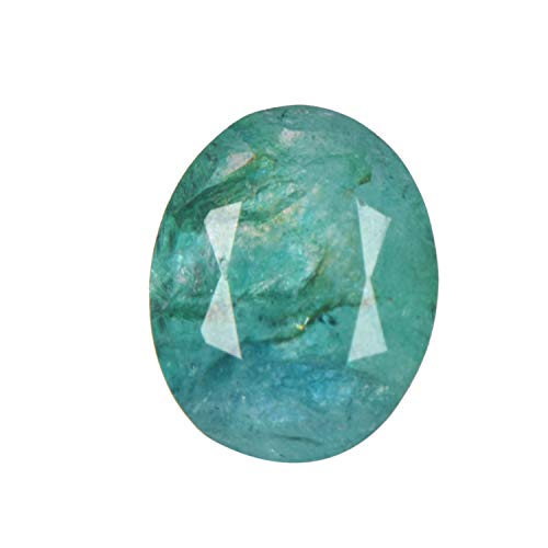 Real Gems 4.00 CT Verde Esmeralda Color Agradable Certificado Piedras Preciosas Sueltas Naturales, Piedra de Esmeralda de Corte Ovalado para joyería
