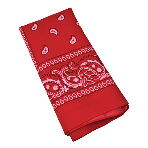 Red Cowboy Bandana Biker Scarf Neck Tie Fancy Dress (accesorio de disfraz)