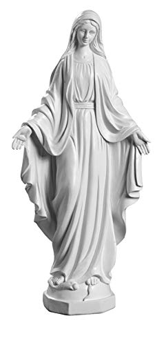 Reproduction - Estatua virgen milagrosa (20,8,5/5 cm), color blanco Reproduction - Estatua virgen milagrosa (20,8,5/5 cm), color blanco