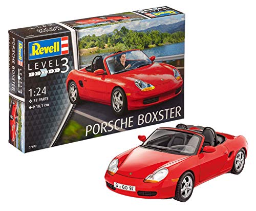 Revell Maqueta Porsche Boxster, Kit Modelo, Escala 1:24 (7690)(07690), 18,1 cm de Largo