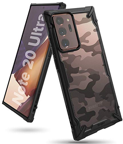 Ringke Fusion-X Diseñado para Funda Samsung Galaxy Note 20 Ultra, Carcasa Galaxy Note 20 Ultra, Prevención de Golpes PC + TPU Parachoque Funda para Galaxy Note 20 Ultra (6.9") - Camo Black