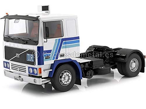 Road Kings 1977 Camion Volvo F1220 Dos Ejes White-Blue 1:18 180033