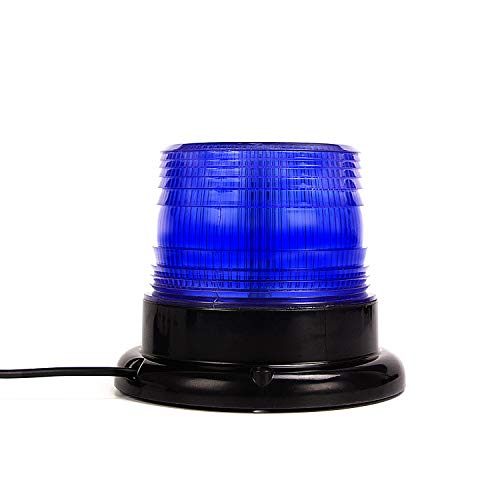 Rotativo Luz LED estroboscópica, faro intermitente de advertencia de emergencia azul magnético para camión o vehículo con enchufe para mechero de coche de 12-80V