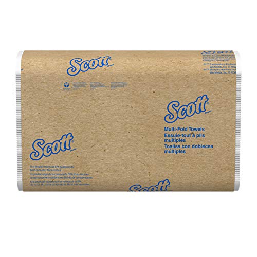 Scott U1804500 1804 Toallas de Mano Intercaladas Multifold, 16 Paquetes de 250 Hojas de Papel, Tecnología Absorbente Airflex, Color: Blanco Scott U1804500 1804 Toallas de Mano Intercaladas Multifold, 16 Paquetes de 250 Hojas de Papel, Tecnología Absorbente Airflex, Color: Blanco