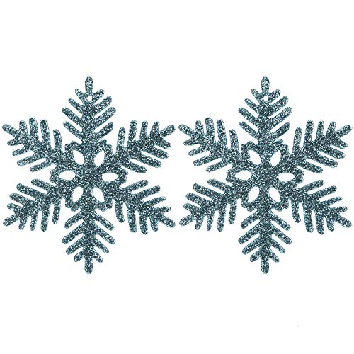 Sea Team Adornos de Navidad Copo de Nieve Plastico con Brillos para Decorar el árbol de Navidad, 4-Inch, 36 pcs de Paquete Sea Team Adornos de Navidad Copo de Nieve Plastico con Brillos para Decorar el árbol de Navidad, 4-Inch, 36 pcs de Paquete