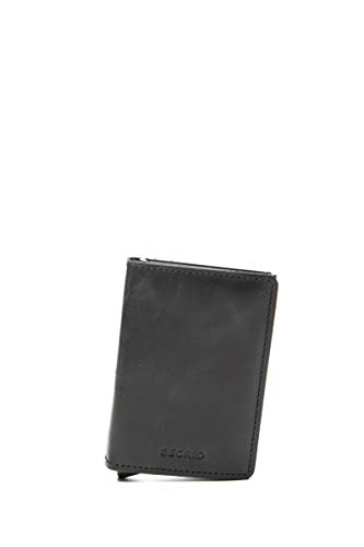 Secrid - Tarjetero rígido de Cuero y Aluminio en Negro Secrid - Tarjetero rígido de Cuero y Aluminio en Negro
