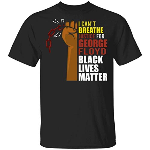 shanximengyama I Can't Breathe Justice for George Floyd Black Lives Matter T-Shirt