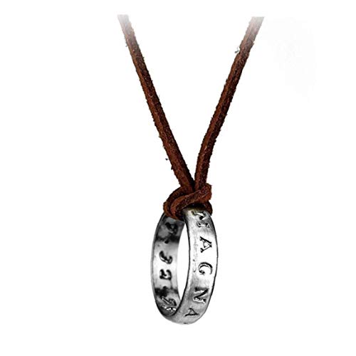 shentaotao Plateado Plata, Collar De Cuero Cable De Nathan Drake Collar De Cadena Larga Hombres Accesorios