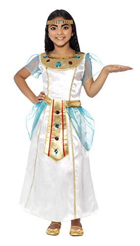 Smiffy'S 44104M Traje De Chica Cleopatra De Lujo Con Vestido Y Diadema, Blanco, M - Edad 7-9 Años Smiffy'S 44104M Traje De Chica Cleopatra De Lujo Con Vestido Y Diadema, Blanco, M - Edad 7-9 Años