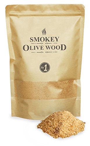 Smokey Olive Wood 1'5 litros, serrín de Madera para ahumar, 50% Olivo y 50%