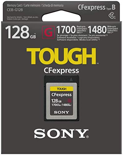 Sony CEB-G128 - Tarjeta de Memoria CFexpress ultrarápida (128GB, Lectura a 1700MB/s y Escritura a 1480MB/s)