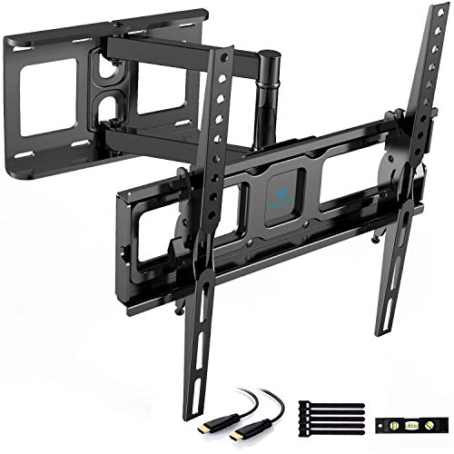 Soporte de TV Pared Articulado Inclinable Y Giratorio – Soporte De TV para Pantallas De 26-55” TV – MAX VESA 400x400mm, para Soportar 40 kg, Nivel De Burbuja Incluidos