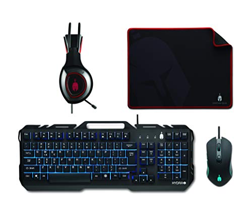 Spartan Gear Hydra ΙΙ - Gaming Combo (Keyboard, mouse, headset, mousepad) for PC (Windows)