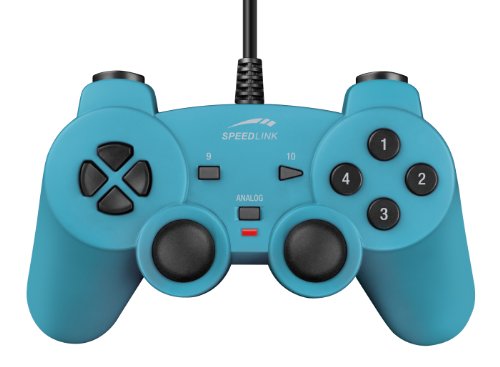 Speed-Link Strike Gamepad Turquoise - Volante/Mando (Gamepad, PC, Analogue/Digital, Alámbrico, 1,9m, Turquesa)