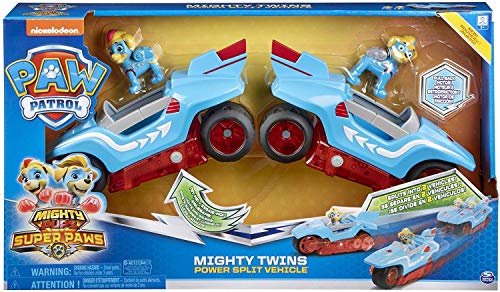 Spin Master Paw Patrol - Mighty Pups Super Paws - Mighty Twins 2-in-1 Power Split Vehicle