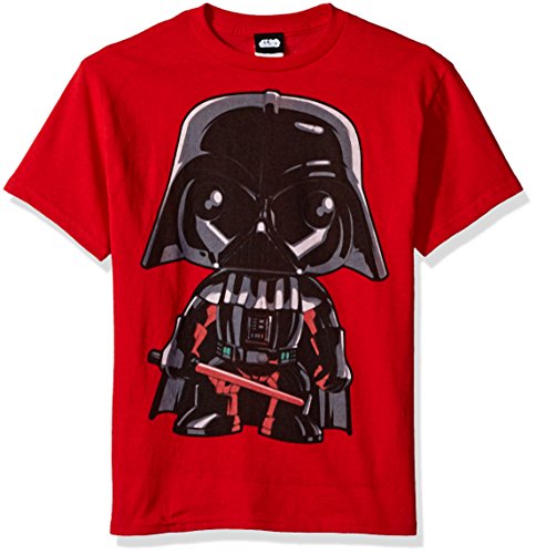 Star Wars Boys' Big Cartoon Funk Darth Vader Emoji Graphic Tee