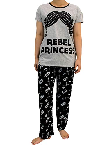 Star Wars Pijama para Mujer La Guerra de Las Galaxias Gris X-Large