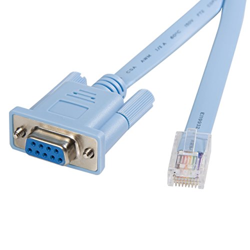 StarTech.com Cable 1,8m para Gestión de Router Enrutador Consola Cisco RJ45 a Serie Serial DB9 - Rollover - Macho a Hembra