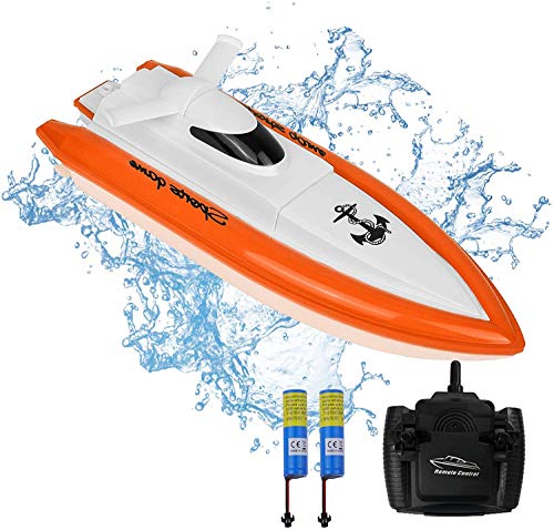 STOTOY Lancha RC para Adultos y Niños, Lancha de Carreras Electrónica de Alta Velocidad con Control Remoto y 2 Baterías Recargables, Botes Interiores / Exteriores para Piscinas y Lagos STOTOY Lancha RC para Adultos y Niños, Lancha de Carreras Electrónica de Alta Velocidad con Control Remoto y 2 Baterías Recargables, Botes Interiores / Exteriores para Piscinas y Lagos