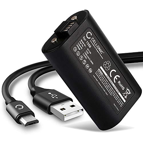 subtel® Batería Premium Compatible con Microsoft Xbox One Controller, 1556 1100mAh + Cable USB (2m) Pila Repuesto bateria