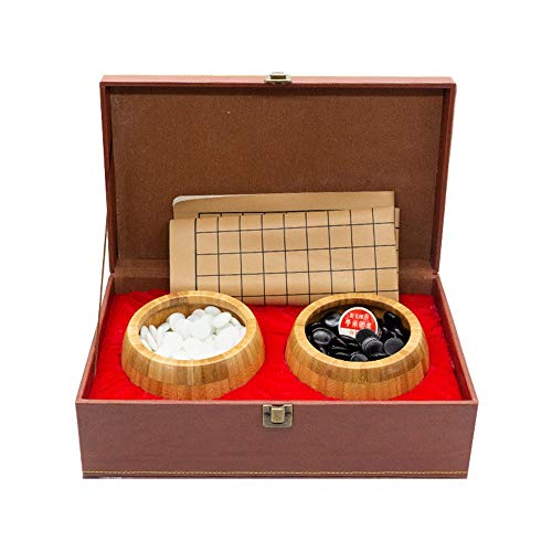 Sumferkyh-toy Colección de Juegos Juego de Mesa de Estrategia Chino Go Set con Bamboo Go Board e Incluye Bowls and Stones 2 Player Classic Diseño de Tabla Plegable portátil para niños y ADU Sumferkyh-toy Colección de Juegos Juego de Mesa de Estrategia Chino Go Set con Bamboo Go Board e Incluye Bowls and Stones 2 Player Classic Diseño de Tabla Plegable portátil para niños y ADU