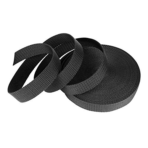 SUNTATOP 10M Nylon Correa Pesada Cinta de Nylon Craft DIY Mochila Accesorios de Flejado (Negra) SUNTATOP 10M Nylon Correa Pesada Cinta de Nylon Craft DIY Mochila Accesorios de Flejado (Negra)
