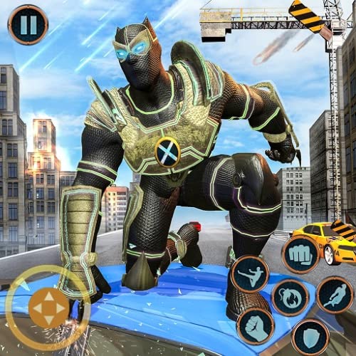 Super Hero Panther Robot Crime City Rescue Mission