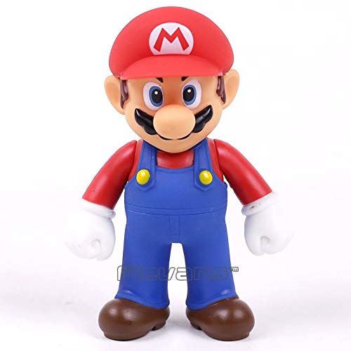 Super Mario Peluches Super Mario Bros PVC Figura Juguete Mario Luigi Wario Yoshi Peach Peach Toad Donkey Kong Bowser Boo Goomba 7 X 14cm