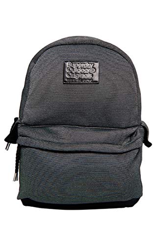 Superdry Jersey Montana - Bolso tipo mochila para mujer, negro (Black Sparkle Stripe), 30 x 45 x 13 cm (ancho x alto x largo)