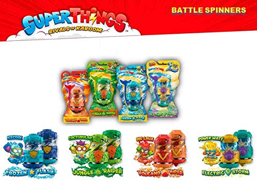 SUPERTHINGS RIVALS OF KABOOM- Battle Spinners Serie 7 2 Figuras exclusivas SBattle, Multicolor (Magic Box 5)