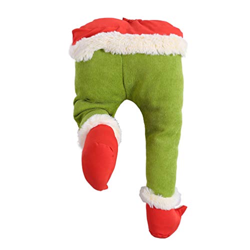Supvox Piernas de Elfo para Decoraciones Navideñas Piernas de Elfo de Peluche Adorno Piernas de Elfo Verde Elegir Coronas de Repisa de Árbol de Navidad Decoración de Fiesta de Coche