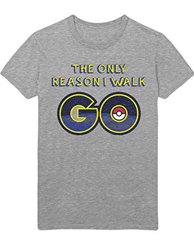 T-Shirt Poke Go The Only Reason I Walk Hype Kanto X Y Blue Red Yellow C123125 Gris S T-Shirt Poke Go The Only Reason I Walk Hype Kanto X Y Blue Red Yellow C123125 Gris S