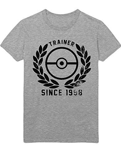T-Shirt Poke Go Trainer Since 1998 Poke-Holic The Only Reason I Walk Hype Kanto X Y Blue Red Yellow Plus Hype Nerd Game C123126 Gris XL