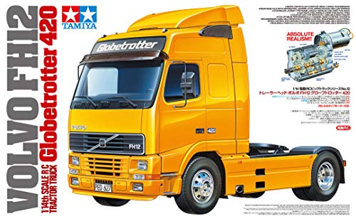 Tamiya 56312 1:14 Volvo FH12 Globetrotter 420 BS, Kit de Montaje para camión teledirigido, camión, Juguete de construcción, maquetas, Manualidades
