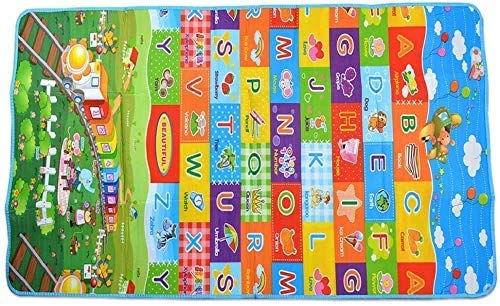 Tapete de espuma para bebés y niños pequeños para gimnasios de piso para bebés Tapete de juego para gatear Impermeable 180 x 100 x 0.5 cm Doble cara (Bolsa de almacenamiento incluida) Tapete de espuma para bebés y niños pequeños para gimnasios de piso para bebés Tapete de juego para gatear Impermeable 180 x 100 x 0.5 cm Doble cara (Bolsa de almacenamiento incluida)
