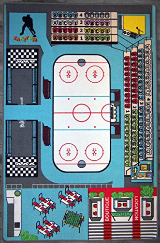 TAPITOM Alfombra Infantil - Pista de Patinaje sobre Hielo - Hockey sobre Hielo 130 x 200 cm