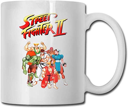 Taza Street Fighter II, tazas inspiradas en videojuegos, diseño impreso de 11OZ, divertida taza de café, taza