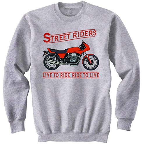 Teesandengines Moto Guzzi le Mans III Street Riders Gris Sudadera Size Xlarge