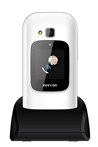 TELEFONO MOVIL INFINITON U1 con Tapa y Teclas Grandes para Mayores con Boton SOS (Blanco) TELEFONO MOVIL INFINITON U1 con Tapa y Teclas Grandes para Mayores con Boton SOS (Blanco)