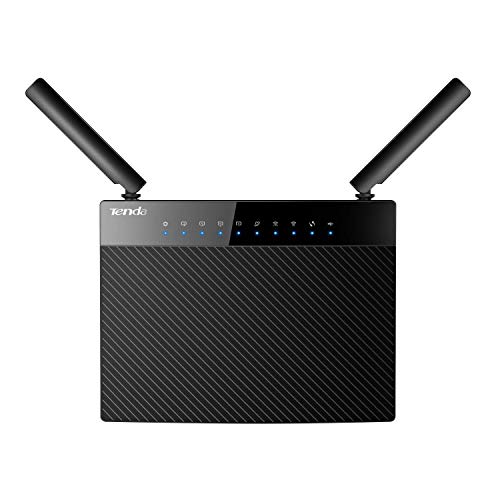 Tenda AC9 AC1200 Enrutador inalámbrico (1200Mbps, 5 puertos Gigabit, 2 antenas externas 3dBi, doble banda 5 GHz 2,4 GHz, VPN, memoria 128MB, Beamforming +, USB 2.0)