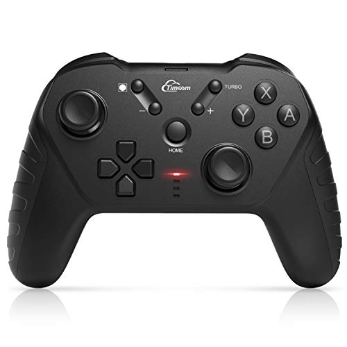 Timoom Mandos para Nintendo Switch, Wireless Bluetooth Pro Controller Gamepad Joystick Controlador Inalámbrico con Función Gyro Axis/Dual Shock y Turbo para Switch/Lite