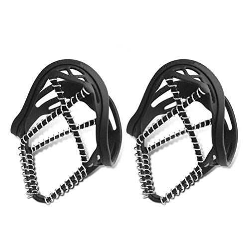 Tixiyu 1 par de agarres antideslizantes para zapatos de nieve y hielo, tacos de tracción para senderismo, pesca, escalada, caminar, trotar Tixiyu 1 par de agarres antideslizantes para zapatos de nieve y hielo, tacos de tracción para senderismo, pesca, escalada, caminar, trotar